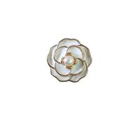 Bouton Lot de 10 boutons en forme fleur perle vintage noire for vêtements, beaux décoratifs femmes, accessoires couture(White,18mm-10pcs)
