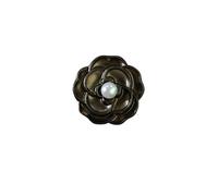 Bouton Lot de 10 boutons en forme fleur perle vintage noire for vêtements, beaux décoratifs femmes, accessoires couture(Bronze,18mm-10pcs)