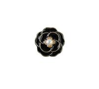 Bouton Lot de 10 boutons en forme fleur perle vintage noire for vêtements, beaux décoratifs femmes, accessoires couture(Black,18mm-10pcs)