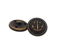 Bouton Lot de 10 Boutons en métal de 23 mm en cuivre et Cuir for Manteau, Boutons de Loisirs, Accessoires de Couture Boutons Mercerie