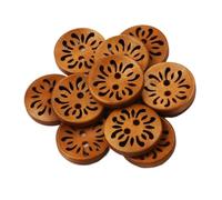Bouton Lot de 20 boutons en bois 23 mm, motif creux circulaire, décoration vêtements, artisanat, bricolage, couture et scrapbooking