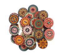Bouton Lot de 50/100 boutons en bois la série rétro for travaux manuels, couture, scrapbooking, vêtements, accessoires, carte cadeau, décoration, 15-25 mm(20mm)