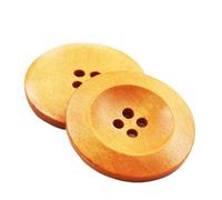 Bouton Lot de 50 boutons en bois à 4 trous, 7 couleurs, for couture, scrapbooking, vêtements, artisanat, veste, blazer, pulls, accessoires travaux manuels(02,30mm)