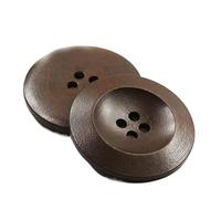 Bouton Lot de 50 boutons en bois à 4 trous, 7 couleurs, for couture, scrapbooking, vêtements, artisanat, veste, blazer, pulls, accessoires travaux manuels(06,25mm)