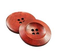 Bouton Lot de 50 boutons en bois à 4 trous, 7 couleurs, for couture, scrapbooking, vêtements, artisanat, veste, blazer, pulls, accessoires travaux manuels(05,20mm)