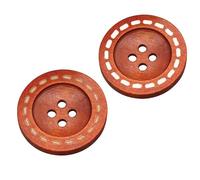 Bouton Lot de 50 boutons en bois à faire soi-même, accessoires couture, artisanat fait la main, décoration vêtements for enfants, ronds rétro 4 trous(G style 50 pieces,15 mm)