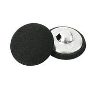 Bouton Lot de 50 boutons recouverts tissu en alliage 11 à 30 mm for costume, manteau, décoratifs tige ronde, bricolage, vêtements, boucle couture, accessoire(NO5,20mm)