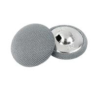 Bouton Lot de 50 boutons recouverts tissu en alliage 11 à 30 mm for costume, manteau, décoratifs tige ronde, bricolage, vêtements, boucle couture, accessoire(NO2,15mm)