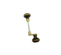 Bouton Manivelle Bordelaise, 1 Portée, Fixation Goupille, 6mm x 80mm, Noyer