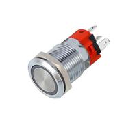 Bouton métallique à réarmement automatique, pouce 16 mm(Yellow,220V)