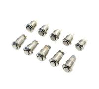 Bouton métallique de 12 mm à tête haute avec interrupteur d'éclairage, verrouillage momentané, alimentation 5 V, bouton de démarrage, 1 pièce(Bule Led,MOMENTARY_220V)