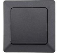 Bouton MILOS, anthracite, avec cadre, encastré