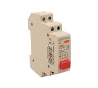 Bouton modulaire, interrupteur modulaire à distance, avec voyant de lumière LED rouge, 4P 3NO+1NC, occupe 1 module DIN, 6A AC 230V, IP20 IEC60947-5-1