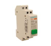 Bouton modulaire, interrupteur modulaire à distance, avec voyant lumineux LED vert, 4P 2NO+2NC, occupe 1 module DIN, 6A AC 230V, IP20 IEC60947-5-1