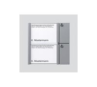 Siedle Bouton Module 2 boutons 1 avec système de N, TM 612-2 SM, argent métallisé, 2544207 ARGENT G