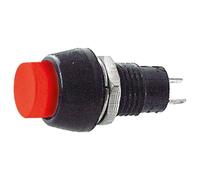 Bouton NA normalement ouvert diamètre 15 mm, bouton rouge, unipolaire, rond, trou de montage 10 mm M10, fixation à vis avec virole, panneau 12 V 220 V 1 A, contacts à souder, micro, mini, NO