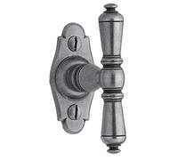 Bouton Nevers Languedoc sur platine BOUVET Fer cémenté patiné verni EU - BO52PB2132
