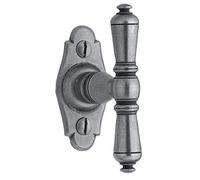 Bouton Nevers Languedoc sur platine BOUVET Fer cémenté patiné verni EU - BO52PB2132