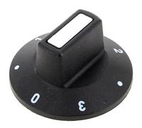 Bouton noir 0 a 3 12h, 0000524051 pour Table de cuisson
