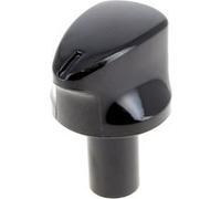 Bouton noir 6h feu gaz c00273932 - cuisiniere Noir G