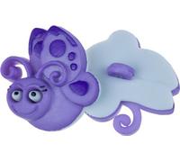 Bouton - paquet de 2 - 20x22 mm - violet