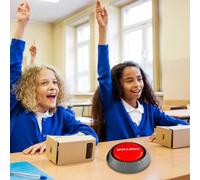 Bouton Parlant - Buzzer 11,2 X 11,6 Cm, Appareil Amusant Portable, Outil De Jeu À Piles | Bouton De Réponse Interactif, Jouet D'opération Durable pour Les, Les Collègues, Le Bureau, L