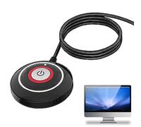 Bouton PC - Réinitialisation du boîtier de bureau, bouton externe, carte mère/arrêt | Bouton de démarrage de l'ordinateur à distance avec ports USB, étendu avec prise audio pour gamin