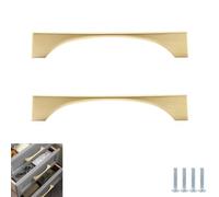 Bouton Placard 2Pièces Armoire À Vin Poignée De Porte Antique Armoire À Vin Poignée De Porte Jaune Bronze Tiroir Solide Poignée Or Brossé 128mm Espacement Des Trous