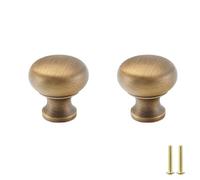 Bouton Placard 2Pièces Bouton En Cuivre Pur Antique Et Petite Poignée Tiroir Armoire À Chaussures Poignée En Cuivre À La Main,No.3 Champignon Diamètre25mm
