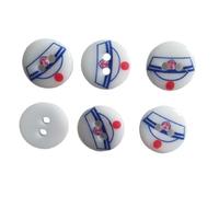 Bouton plat 2 trous Béret marin x 6 plastique diamètre 13 mm
