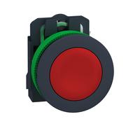 Schneider Electric Bouton-poussoir, complet, Flush, XB5FA42, Bouton + interrupteur, Rouge