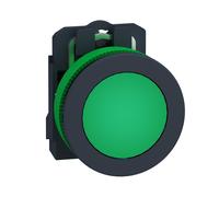 Bouton plat plastique. vert fi30 lisse Harmony XB5 XB5FVM3