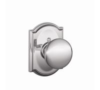 Bouton Plymouth avec garniture Camelot, serrure non rotative, chrome brillant (F170 PLY 625 CAM)