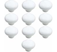 Bouton Porte 10 PCS Céramique Poignée Porte de Cuisine Armoire à Tiroirs Porte Boutons Blanc 33mm