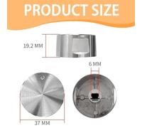Bouton pour Réchaud à Gaz 6 mm, 6 Pcs Bouton Gazinière Universel en Alliage de Zinc, Pommeau pour cuisinière en argent universel, Pour Four, Cuisinière et Plaques Chauffantes