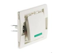 Zenitech Bouton poussoir 10A avec voyant Blanc