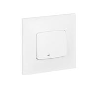 - Bouton poussoir 6A + voyant lumineux complet - Neptune - blanc