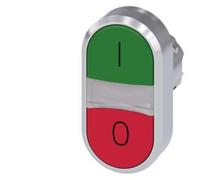Siemens Bouton-poussoir double 3SU1051-3AB42-0AK0 22 mm rond métallique brillant multicolore