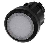 Siemens 3SU10010AB600AA0 3SU1001-0AB60-0AA0 Bouton-poussoir lumineux à rappel actionneur plat, collerette plastique blanc 1 pc(s)