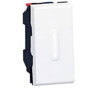 Poussoir inverseur à voyant à LED programme Mosaic 1 module 250V 6A Blanc LEGRAND 077032