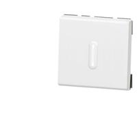 Bouton poussoir à voyant 2 modules Legrand Mosaic blanc