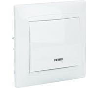 Bouton poussoir à voyant encastré Zyna - Blanc - Zenitech