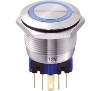 Bouton-poussoir antivandalisme TRU COMPONENTS GQ22-11E/B/12V 701965 250 V/AC 5 A 1 x On/(On) IP65 à rappel 1 pc(s)