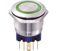 Bouton-poussoir antivandalisme TRU COMPONENTS GQ22-11E/G/12V 701977 250 V/AC 5 A 1 x On/(On) IP65 à rappel 1 pc(s)