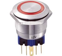 Bouton-poussoir antivandalisme TRU COMPONENTS GQ22-11E/R/12V 701776 250 V/AC 5 A 1 x On/(On) IP65 à rappel 1 pc(s)