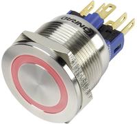 Bouton-poussoir antivandalisme TRU COMPONENTS GQ22S-11E/R/12V 1303040 250 V/AC 3 A 1 x Off/(On) IP65 à rappel 1 pc(s)