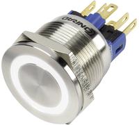 Bouton-poussoir antivandalisme TRU COMPONENTS GQ22S-11E/W/12V 1303050 250 V/AC 3 A 1 x Off/(On) IP65 à rappel 1 pc(s)