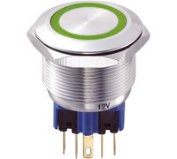Bouton-poussoir antivandalisme TRU COMPONENTS GQ25-11E/G/12V 701946 250 V/AC 5 A 1 x On/(On) IP65 à rappel 1 pc(s)
