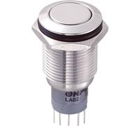 Bouton-poussoir antivandalisme TRU COMPONENTS LAS2GQF-22/S/P 701943 250 V/AC 3 A 2 x On/(On) à rappel 1 pc(s)