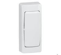 Legrand Bouton-poussoir Oteo 086085 blanc saillie version étroite 6A 1 pc